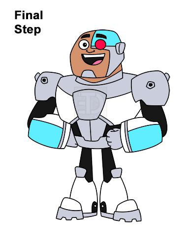 How to Draw Cyborg Teen Titans Go! Full Body
