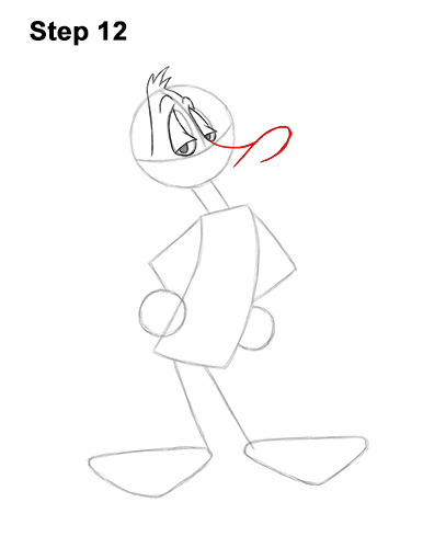 How to Draw Daffy Duck Full Body Looney Tunes 12