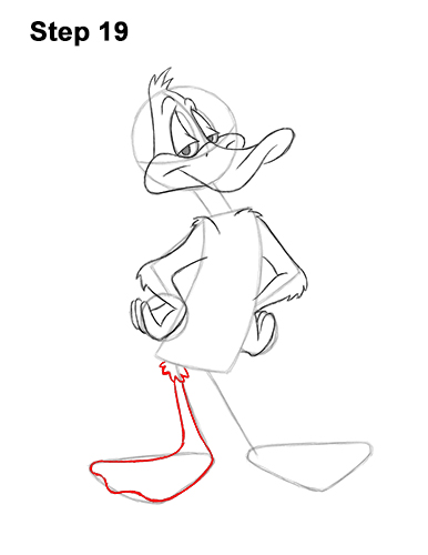 How to Draw Daffy Duck Full Body Looney Tunes 19