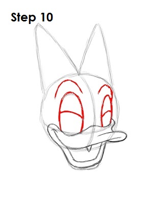  Draw Daisy Duck Step 10