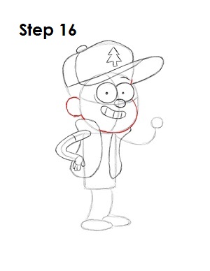 Draw Dipper Pines Step 16