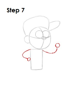 Draw Dipper Pines Step 7