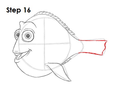Dory Fish 16 Draw Dory Nemo 16