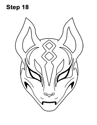 How to Draw Fortnite Max Drift Skin Mask 18