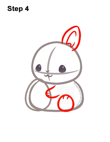 How to Draw Easter Bunny Rabbit with Egg 4