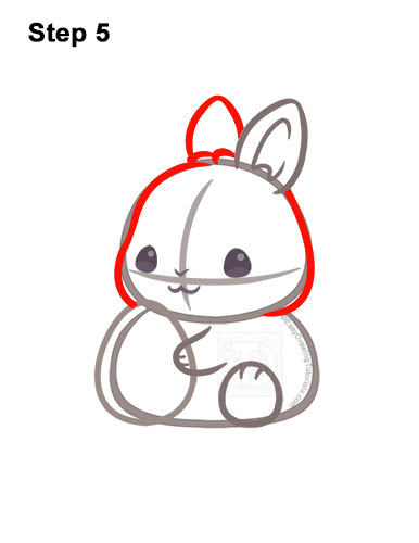 How to Draw Easter Bunny Rabbit with Egg 5
