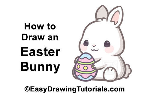 How to Draw Easter Bunny Rabbit with Egg