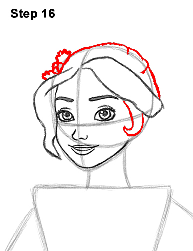 How to Draw Princess Elena of Avalor Full Body 16