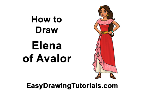Draw Elena of Avalor How to Draw Princess Elena of Avalor Full Body