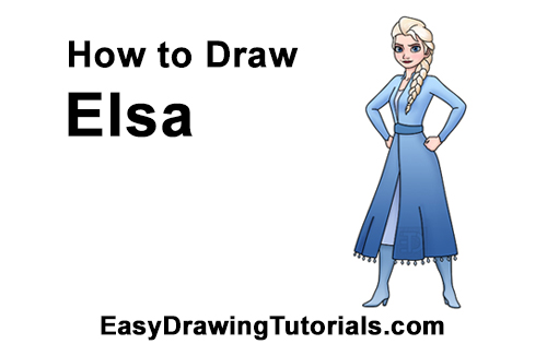 How to Draw Queen Elsa Frozen Two II Dress Outfit Full Body