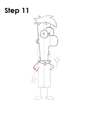 Draw Ferb Draw Ferb Step 11