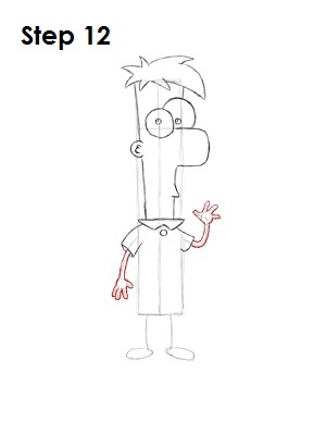 Draw Ferb Draw Ferb Step 12