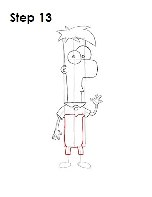 Draw Ferb Draw Ferb Step 13