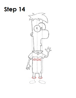 Draw Ferb Draw Ferb Step 14