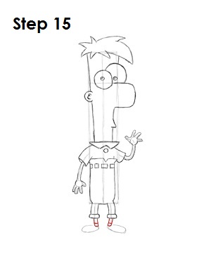 Draw Ferb Draw Ferb Step 15