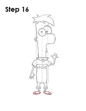 Draw Ferb Draw Ferb Step 16