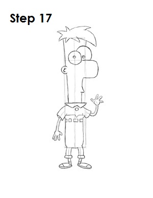 Draw Ferb Draw Ferb Step 17