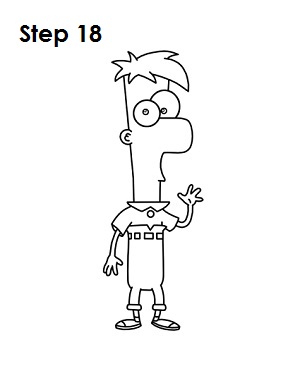 Draw Ferb Draw Ferb Step 18