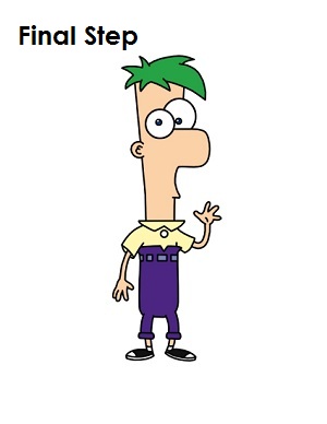 Draw Ferb Draw Ferb Completed Drawing