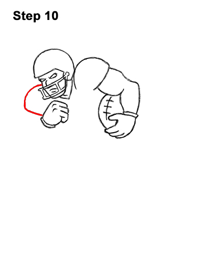 How to Draw Cartoon Football Player 10