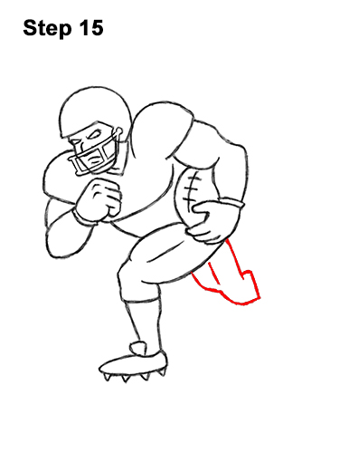 How to Draw Cartoon Football Player 15
