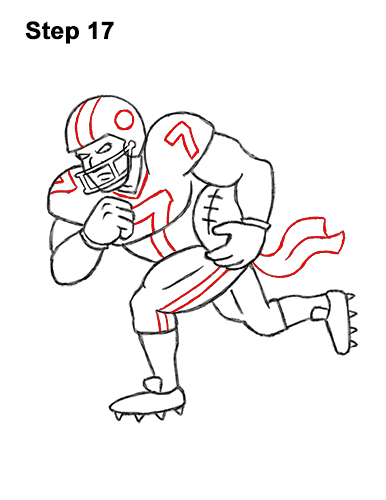 How to Draw Cartoon Football Player 17