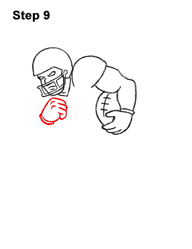 How to Draw Cartoon Football Player 9