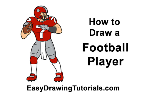 Draw Cartoon Football Player Quarterback How to Draw a Cartoon Football Player Quarterback