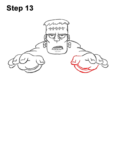 How to Draw Cartoon Frankenstein Monster Halloween 13