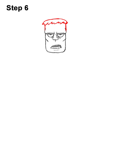 How to Draw Cartoon Frankenstein Monster Halloween 6