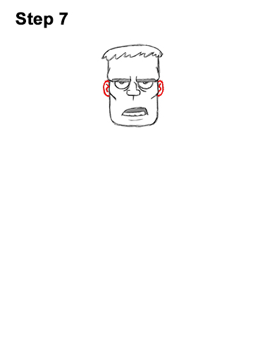 How to Draw Cartoon Frankenstein Monster Halloween 7