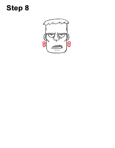 How to Draw Cartoon Frankenstein Monster Halloween 8
