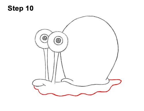 How to Draw Gary the Snail Spongebob Squarepants 10