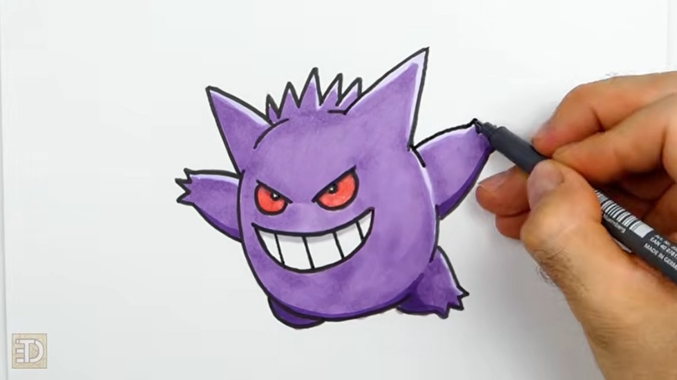 How to Draw Pokemon Gengar Colors