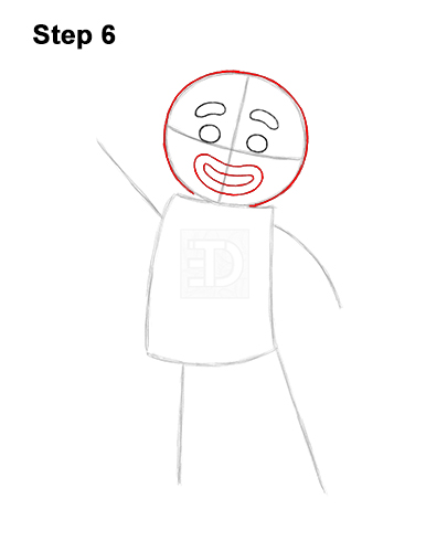 How to Draw Gingerbread Man Shrek Candy Cane 6