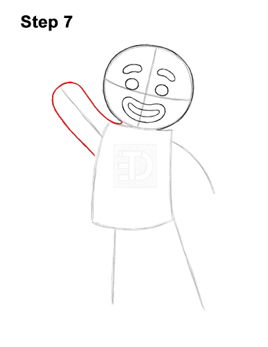 How to Draw Gingerbread Man Shrek Candy Cane 7