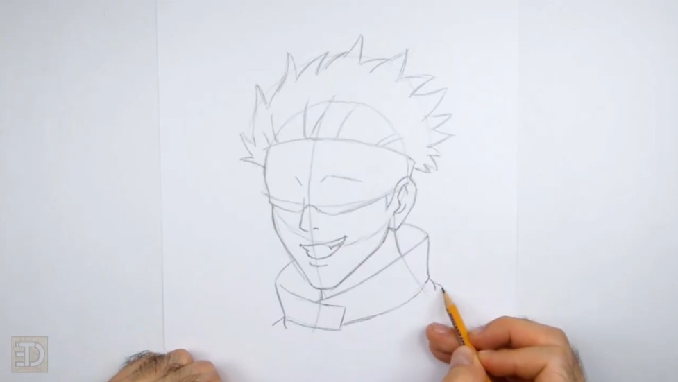 How to Draw Jujutsu Kaisen Gojo Collar