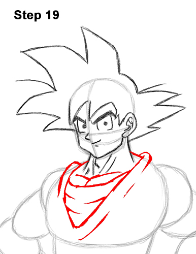 How to Draw Goku Full Body Dragon Ball Z 19