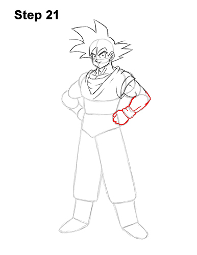 How to Draw Goku Full Body Dragon Ball Z 21