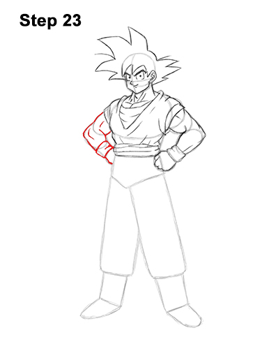 How to Draw Goku Full Body Dragon Ball Z 23
