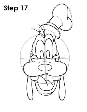 Draw Goofy Step 17 Draw Goofy Step 17