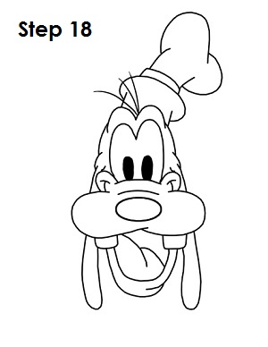 Draw Goofy Step 18 Draw Goofy Step 18