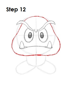 How to Draw Goomba Step 12