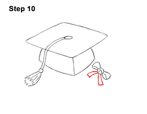 How to Draw Cartoon Graduation Cap Diploma Mortarboard 10