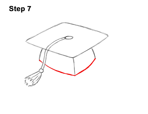 How to Draw Cartoon Graduation Cap Diploma Mortarboard 7