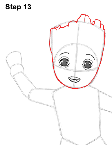 How to Draw Baby Groot Full Body Guardians of the Galaxy 13