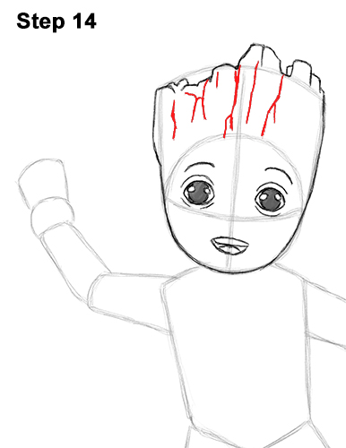 How to Draw Baby Groot Full Body Guardians of the Galaxy 14