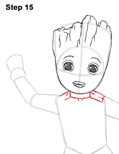 Draw Baby Groot Full Body Marvel 15 How to Draw Baby Groot Full Body Guardians of the Galaxy 15