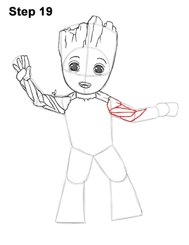 Draw Baby Groot Full Body Marvel 19 How to Draw Baby Groot Full Body Guardians of the Galaxy 19