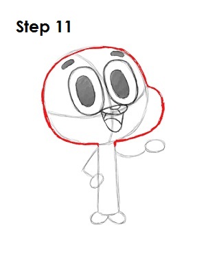 How to Draw Gumball Watterson Step 11 Draw Sailor Gumball Watterson Step 11